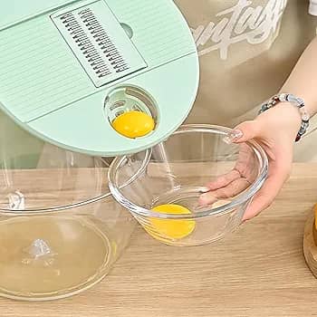 Essoreuse à salade grand format (5,3 L) pour légumes et fruits, bol essoreur à salade avec 5 lames