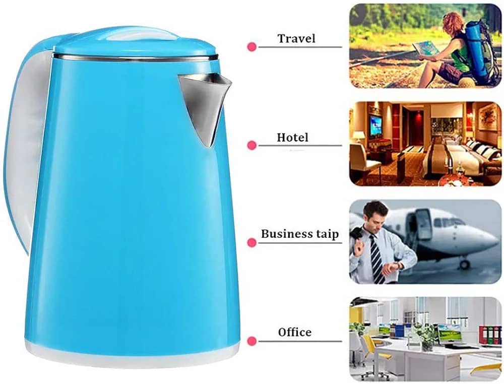 Bouilloire électrique 2,5 L double paroi en acier inoxydable