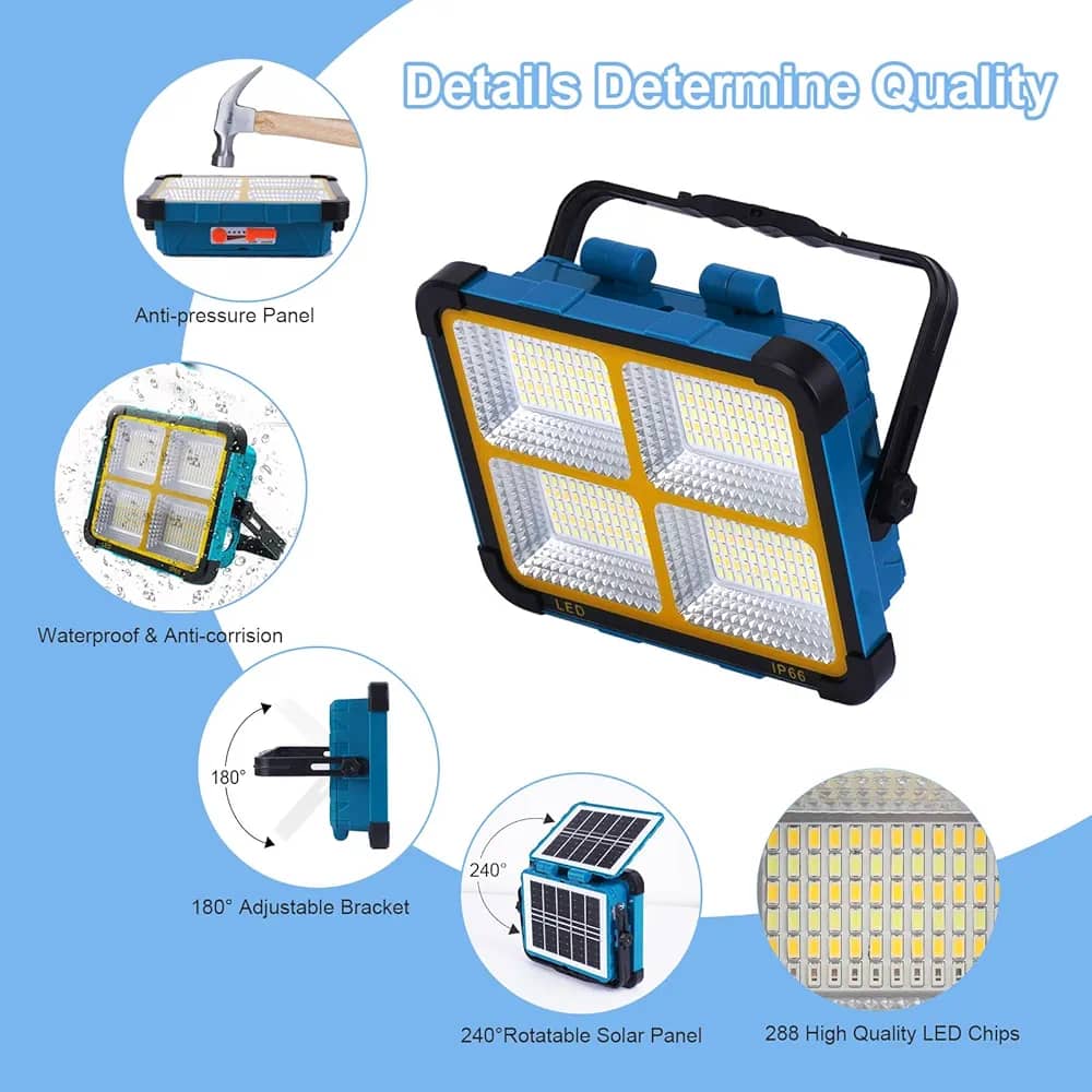 Projecteur LED Rechargeable 150W, Projecteur LED