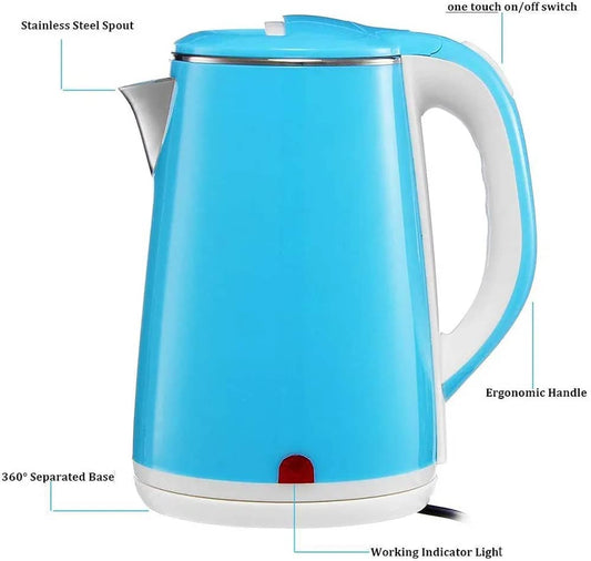 Bouilloire électrique 2,5 L double paroi en acier inoxydable