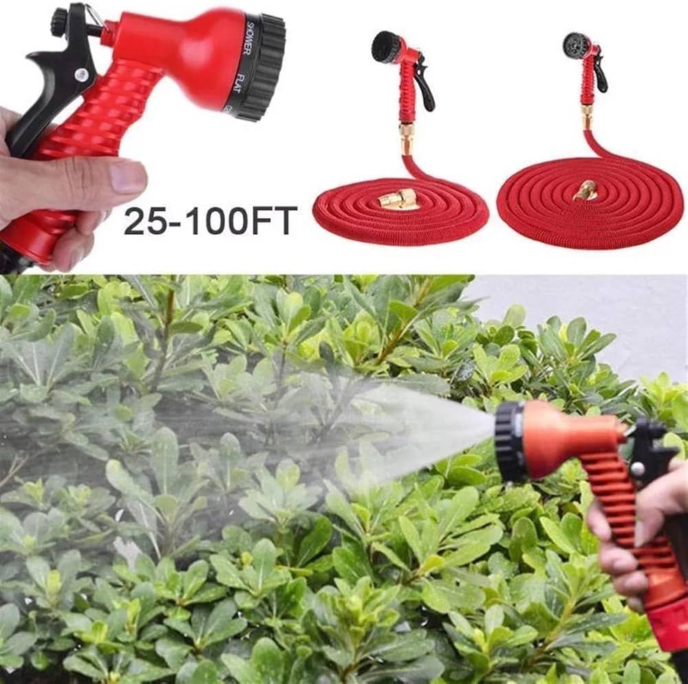 Tuyau d'arrosage 25FT-100FT Jardin Tuyau Extensible Magique Flexible