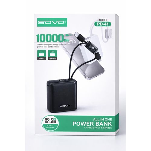Power Bank SOVO PD-41 – 10000 mAh – Charge rapide 22.5W