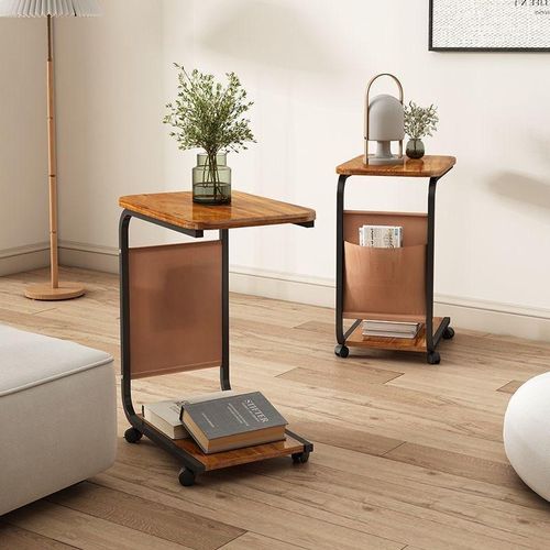 Table basse moderne en forme de rectangle - bois