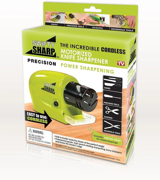 Partagez ce produit    Swifty Sharp Aiguiseur De Couteaux Et Lames Motorisé - Vert