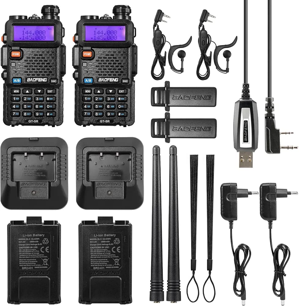 Une Paire De Talkie-Walkie Professionnel Avec Double Bande