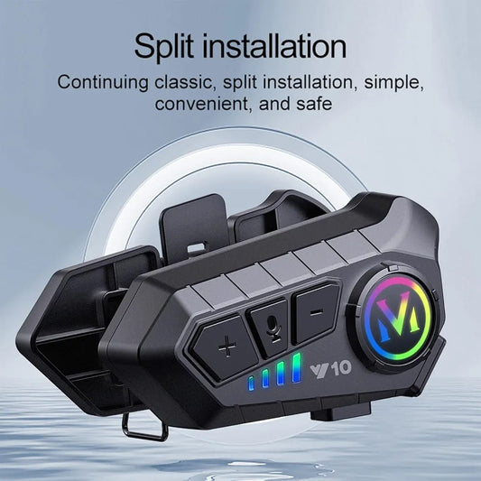 ntercom & Casque Bluetooth 5.3 pour Moto - Audio HiFi HD, Réduction de Bruit