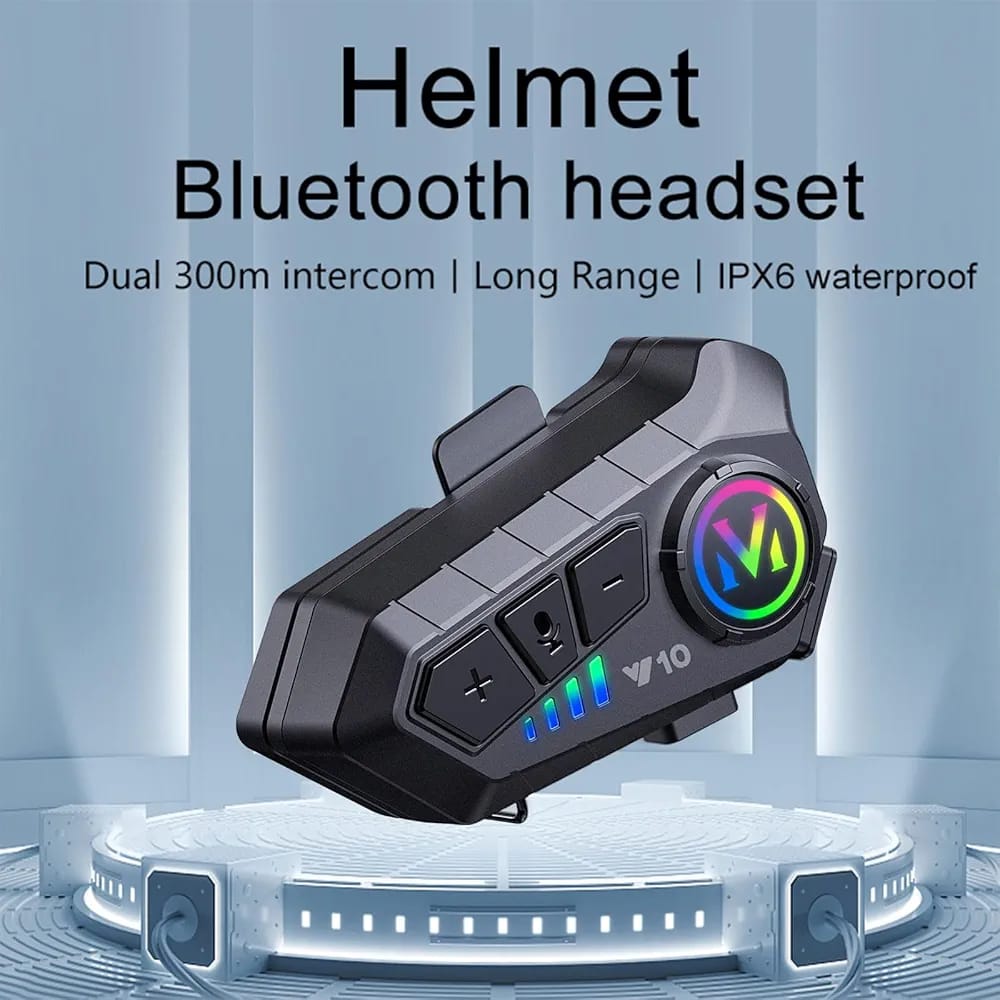 ntercom & Casque Bluetooth 5.3 pour Moto - Audio HiFi HD, Réduction de Bruit