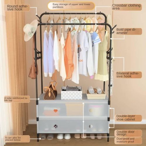 un portant à vêtements portable ou un organisateur de penderie