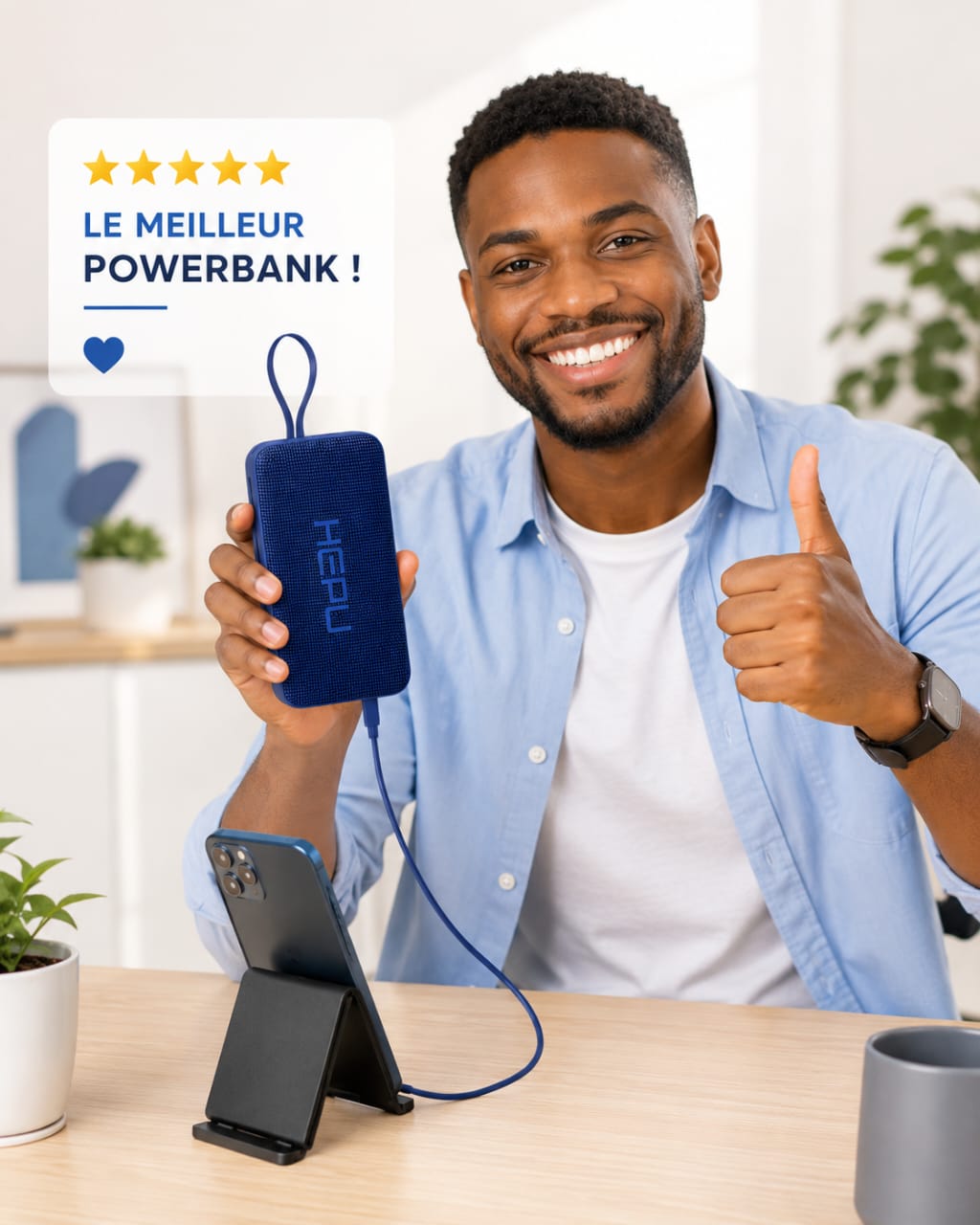 Powerbank HEPU 40 000 mAh – Charge Rapide Portable