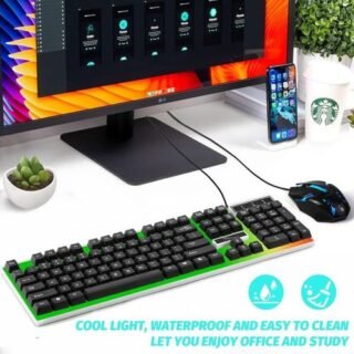 Ensemble Clavier Et Souris De Jeu Multimédia Filaire RGP - Noir