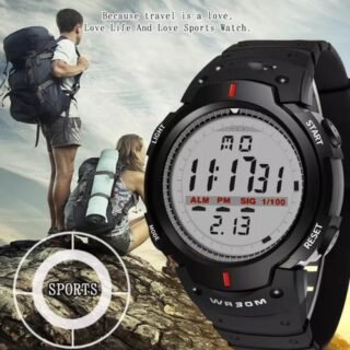 Synoke Montre Numérique étanche A L'eau- Noir