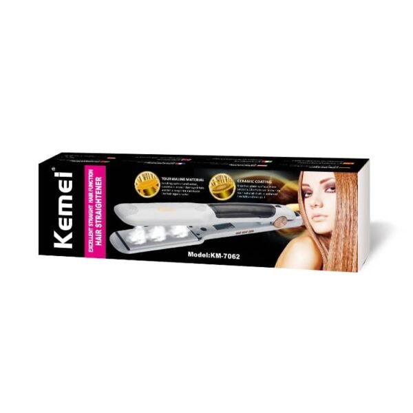 Lisseur à cheveux Kemei KM-7062, fer à lisser à affichage à cristaux liquides LED – Image 4