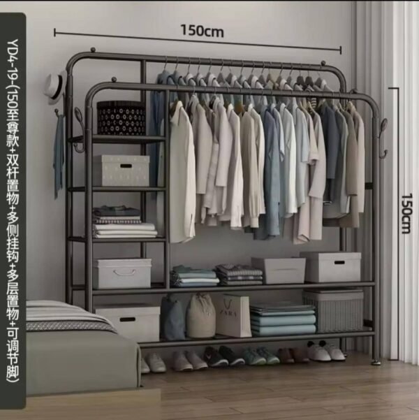 Porte-vêtements autoportant multifonctionnel – Image 3