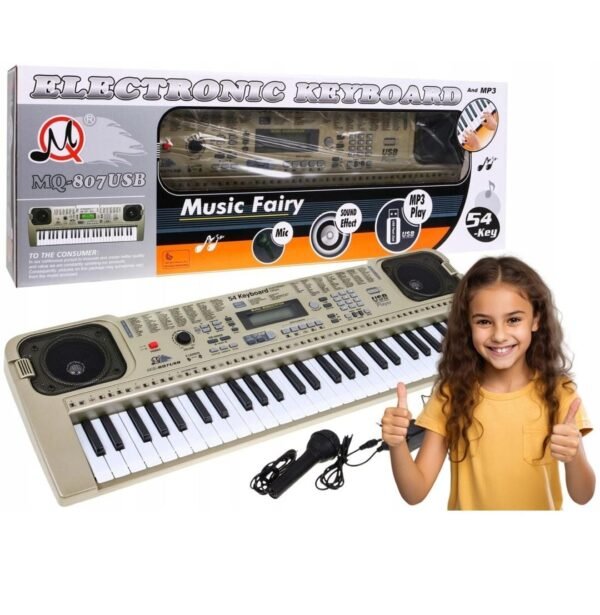 PIANO POUR ENFANTS CLAVIER ENTRÉE USB alimentation microphone CADEAU – Image 2